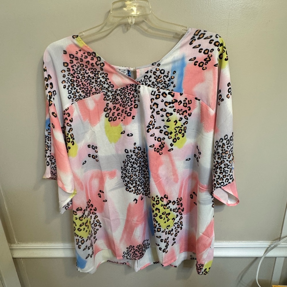 Colorful Leopard Print Women's Blouse